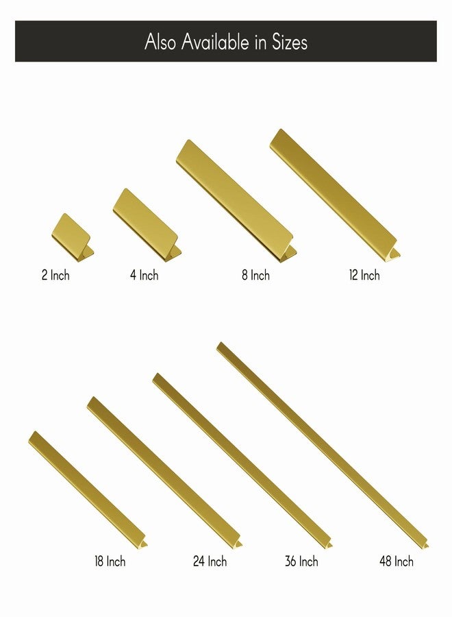 LAPO مقابض لابو المكونة من قطعتين للخزائن - مقبض أدراج ألومنيوم عصري للمطبخ، وخزانة الملابس، والخزائن، وأثاث المنزل (طلاء ذهبي بتقنية الترسيب الفيزيائي للبخار) - Image 3